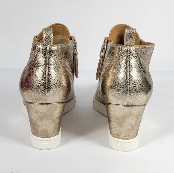 Linea Paolo Gold Metallic Women's Heels Boots #736 Size 9 - Picture 6 of 11